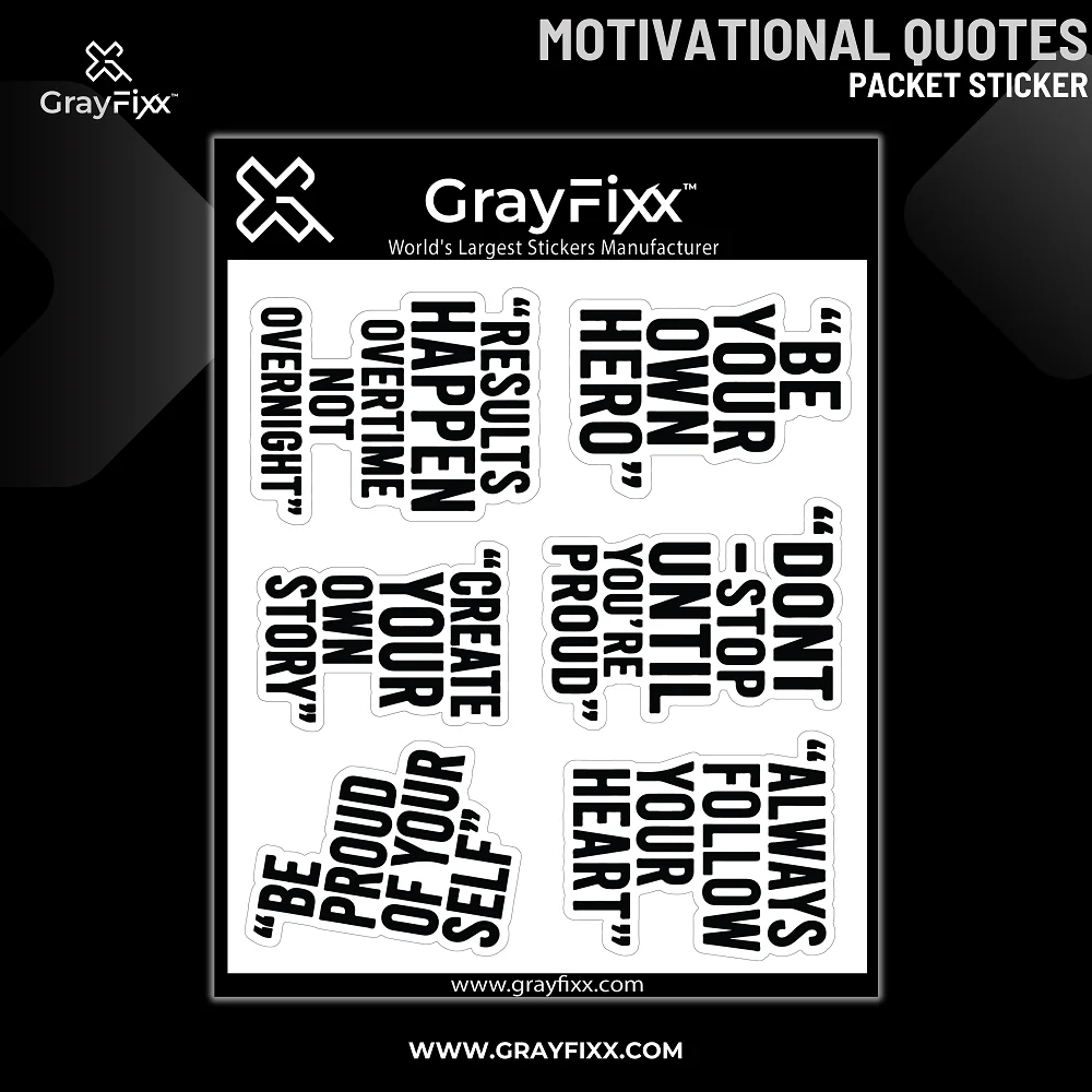 Motivational Quotes Packet Sticker For Anywhere | Printed In Premium Gloss Vinyl With FPF(Fade Protection Film), Water Proof, Precut Sticker, Pack Of 1, Size 2.0 Inches